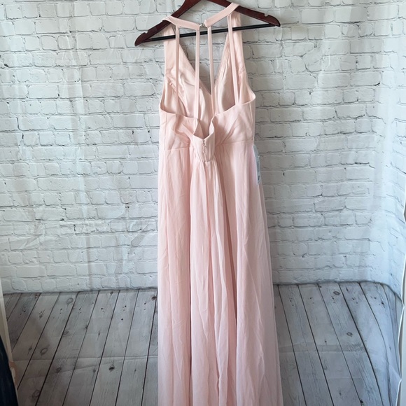 BRAND NWT Azazie Blushing Pink Sleeveless formal dress size 16 - Picture 8 of 16